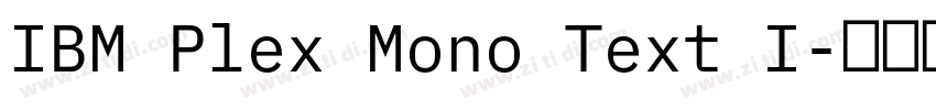 IBM Plex Mono Text I字体转换